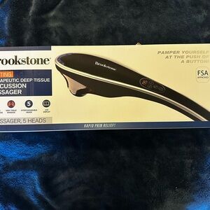 Brookstone Black and White Deep Tissue Massager